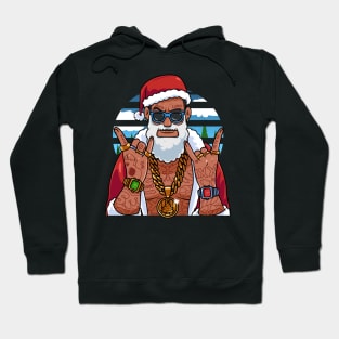 Black Santa Claus Gangster Hip Hop Christmas Hoodie